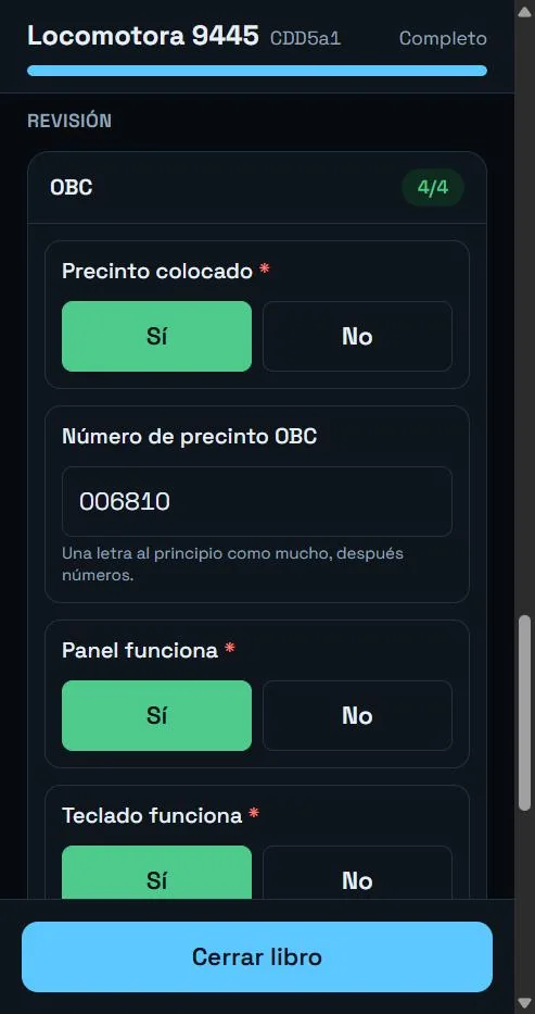 Ítems de revisión con respuesta Sí o No